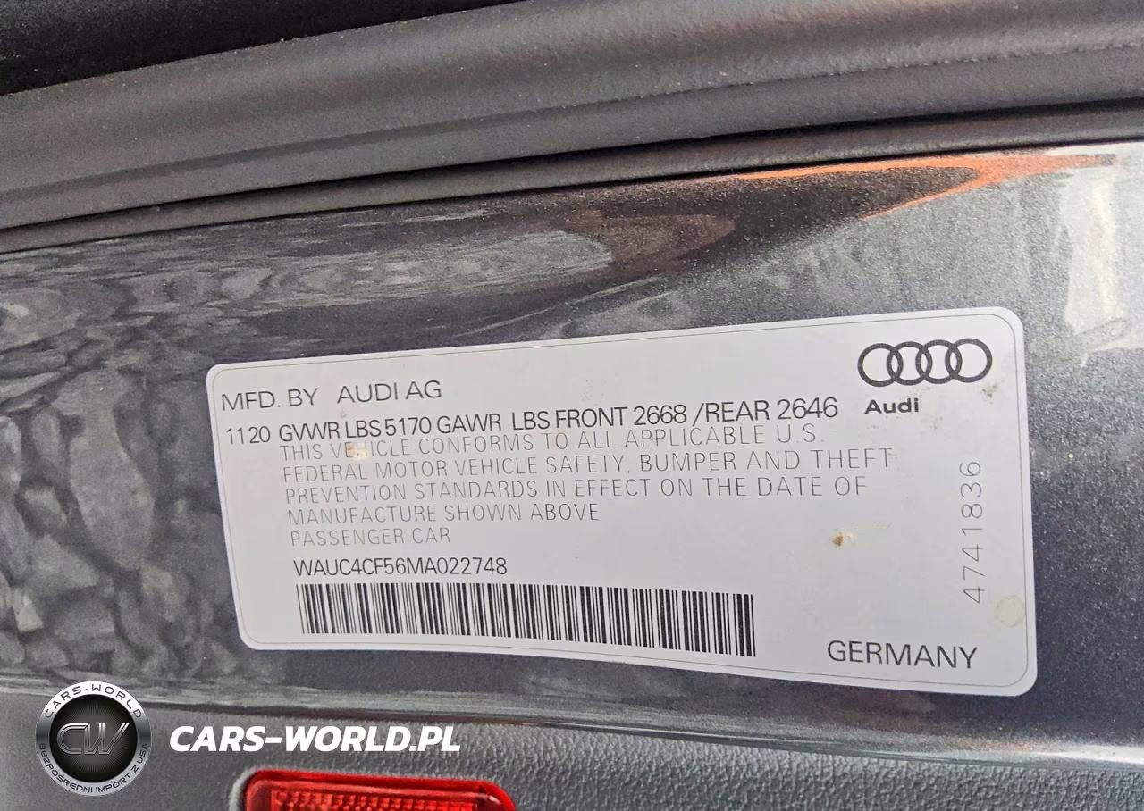2021 Audi S5 Premium Plus VIN:WAUC4CF56MA022748 - 12