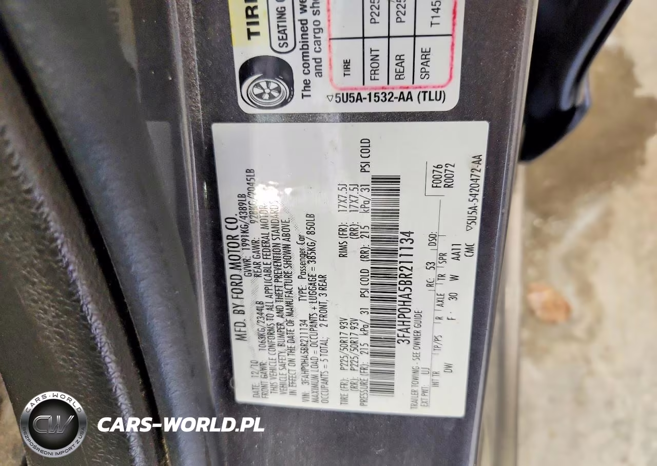 2011 Ford Fusion Se VIN:3FAHP0HA5BR211134 - 12