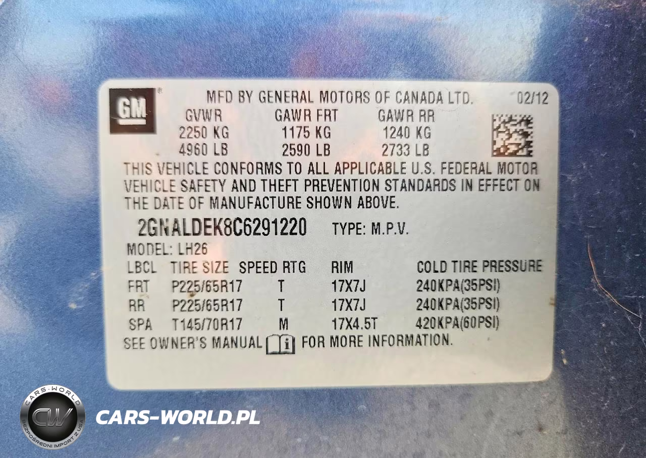 2012 Chevrolet Equinox Lt VIN:2GNALDEK8C6291220 - 13