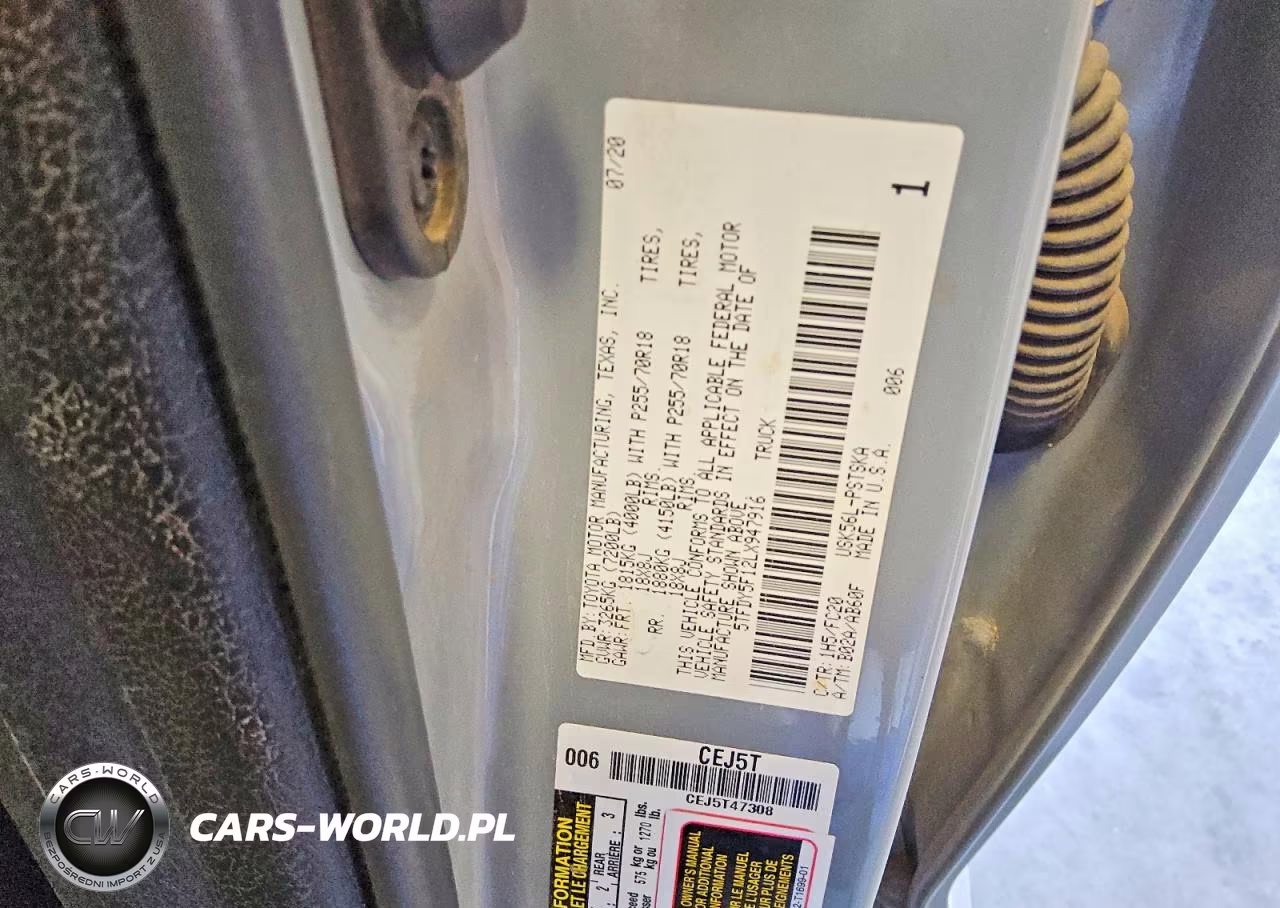 2020 Toyota Tundra Sr5 VIN:5TFDY5F12LX947916 - 13