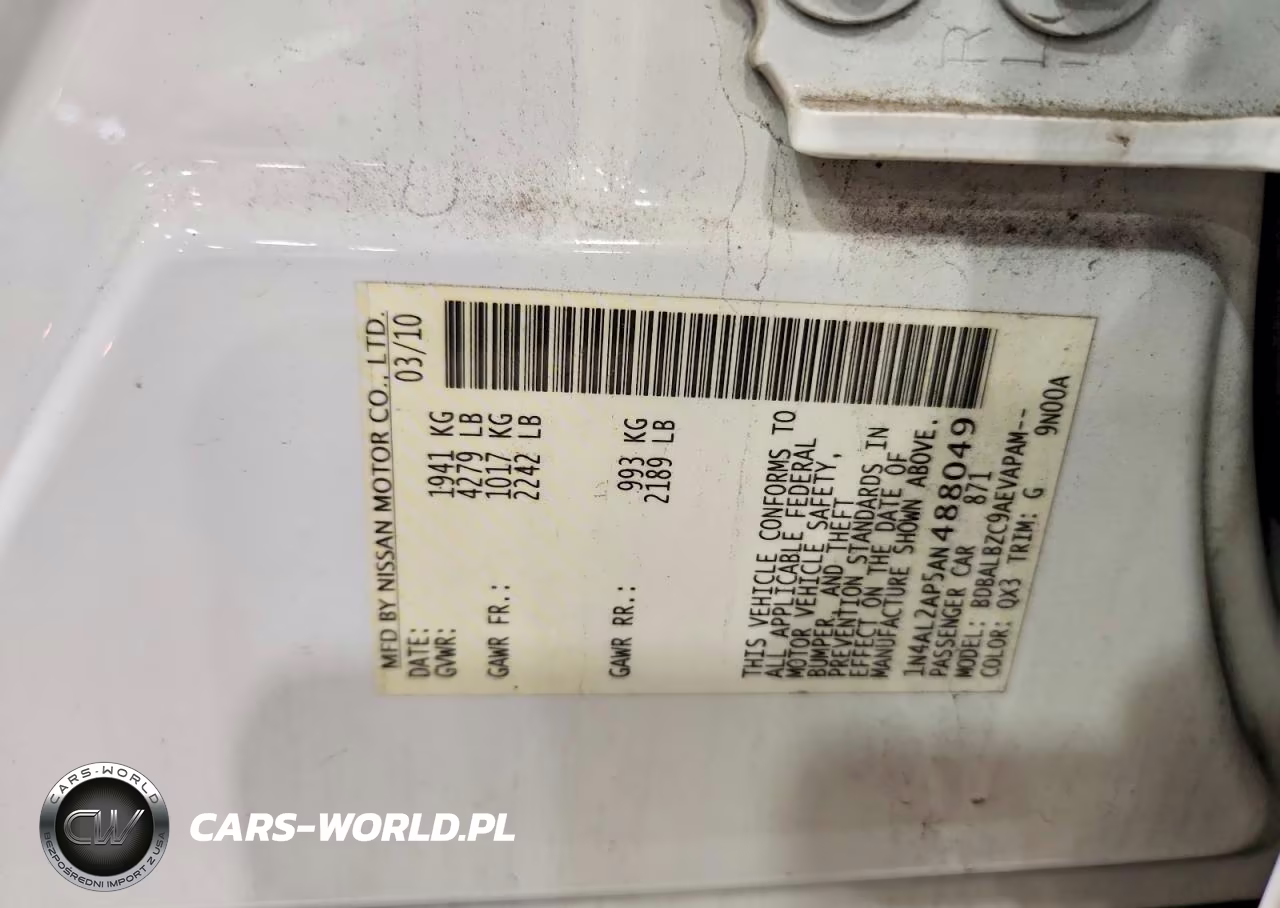 2010 Nissan Altima 2.5 VIN:1N4AL2AP5AN488049 - 12