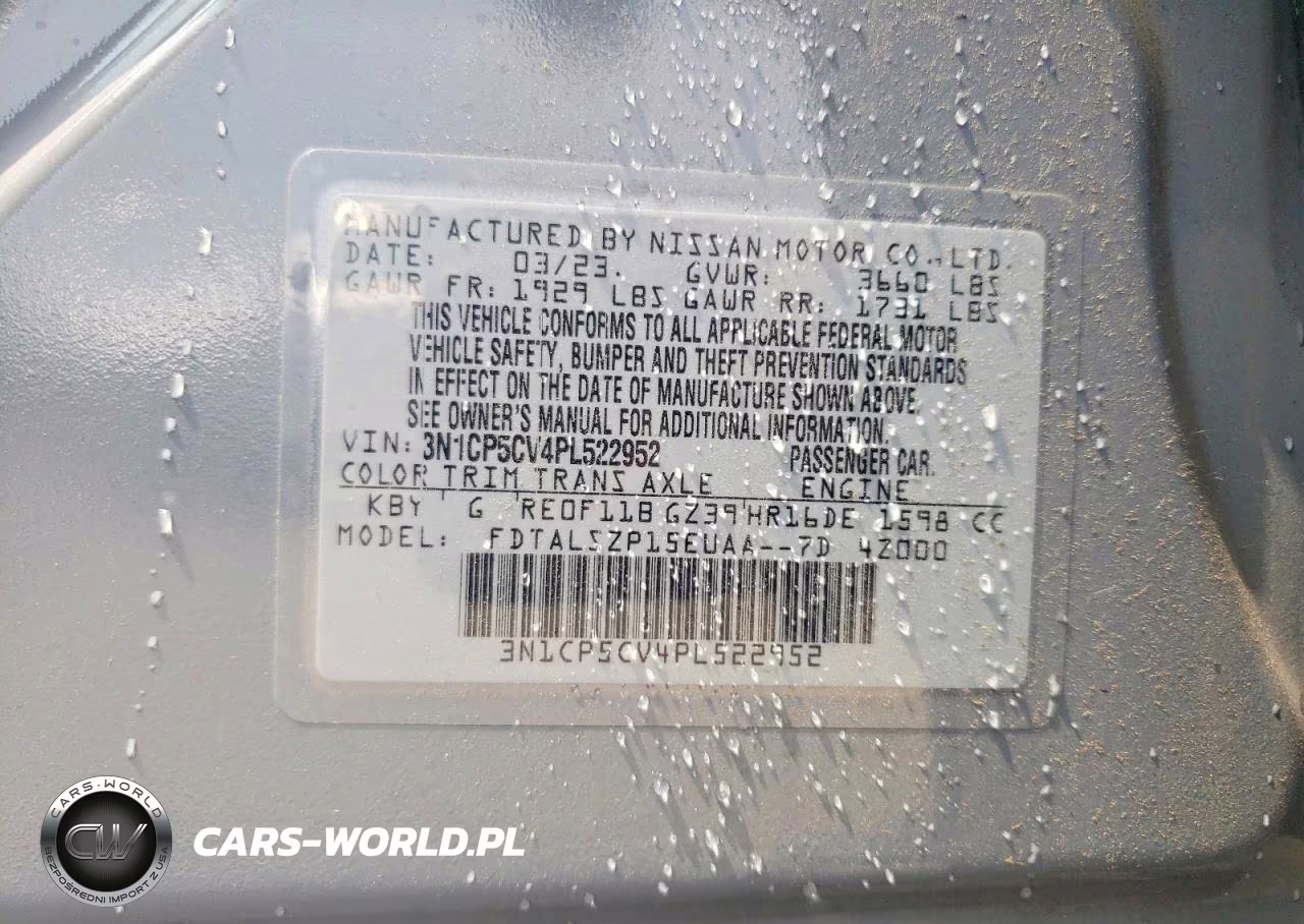 2023 Nissan Kicks Sv VIN:3N1CP5CV4PL522952 - 13