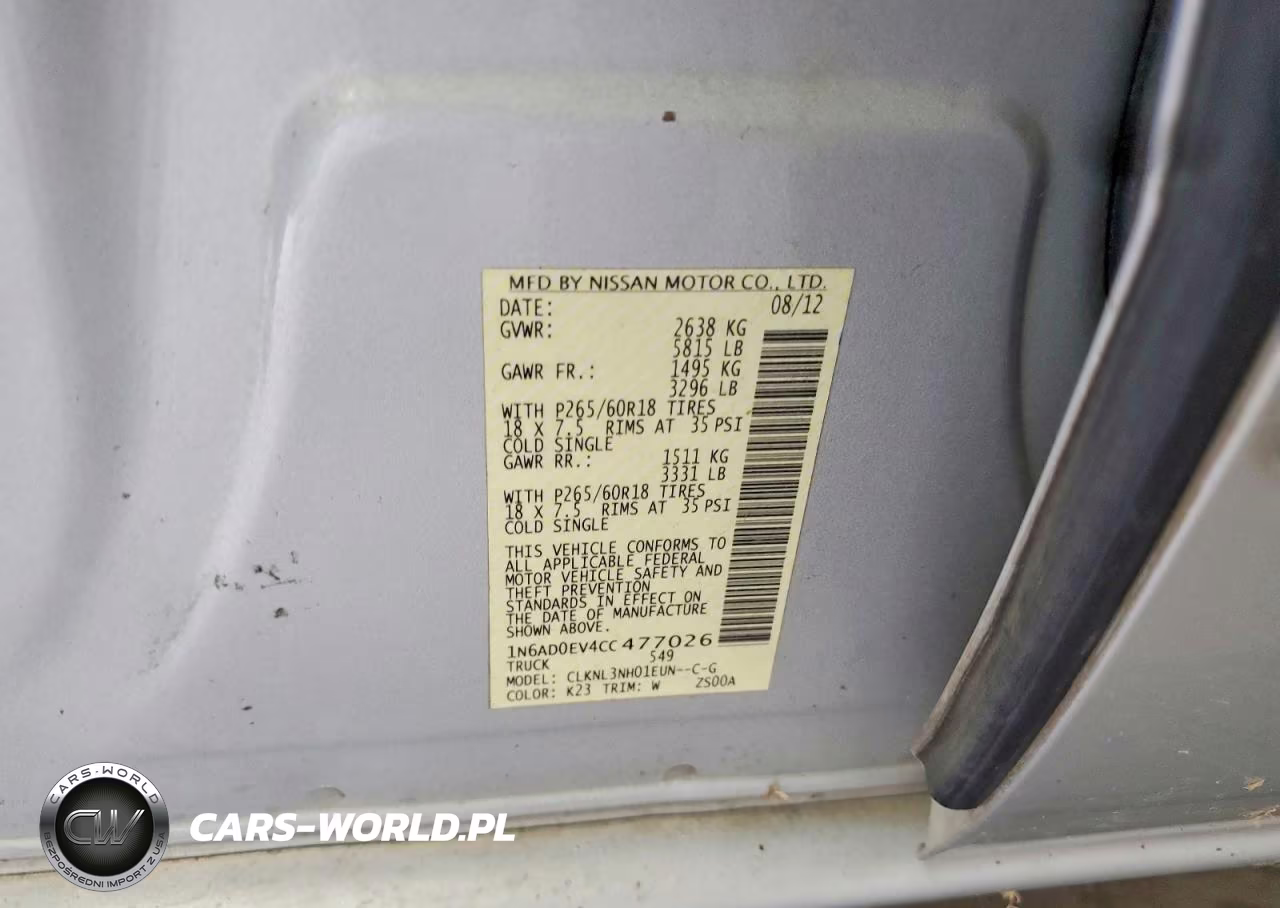 2012 Nissan Frontier S VIN:1N6AD0EV4CC477026 - 12