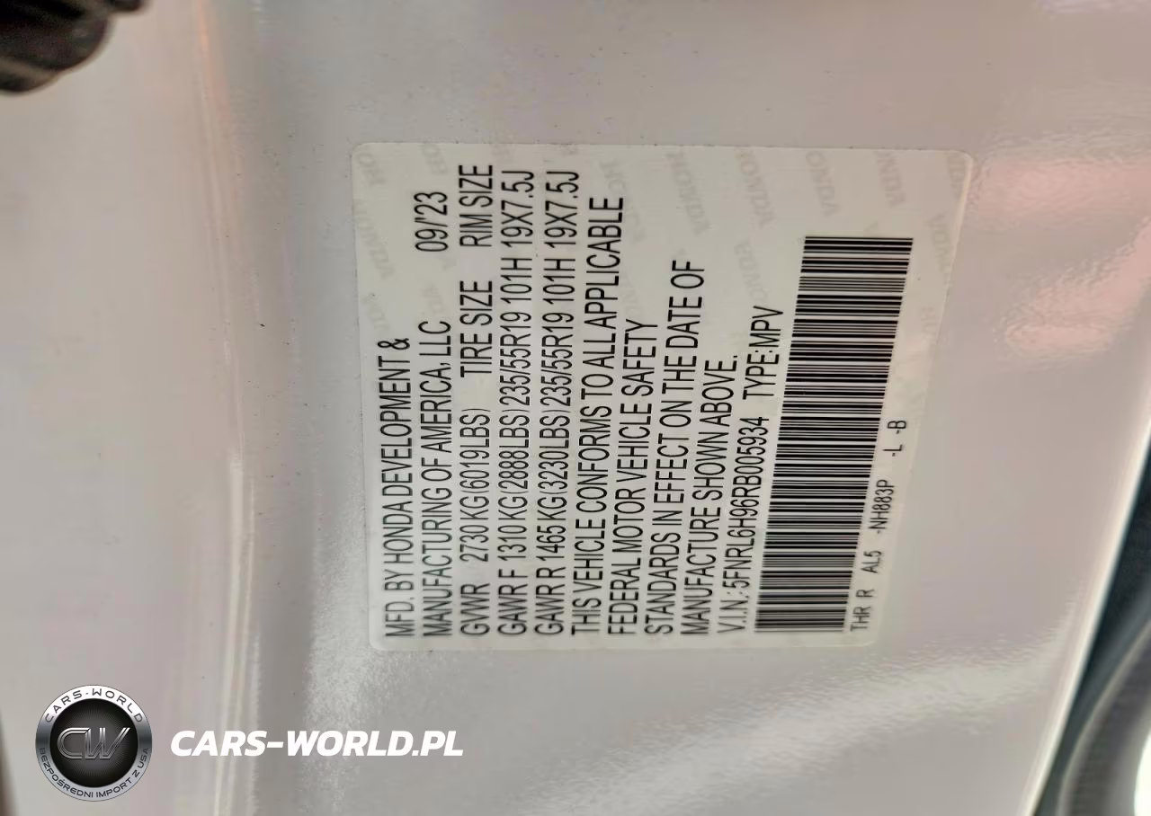 2024 Honda Odyssey Elite VIN:5FNRL6H96RB005934 - 13