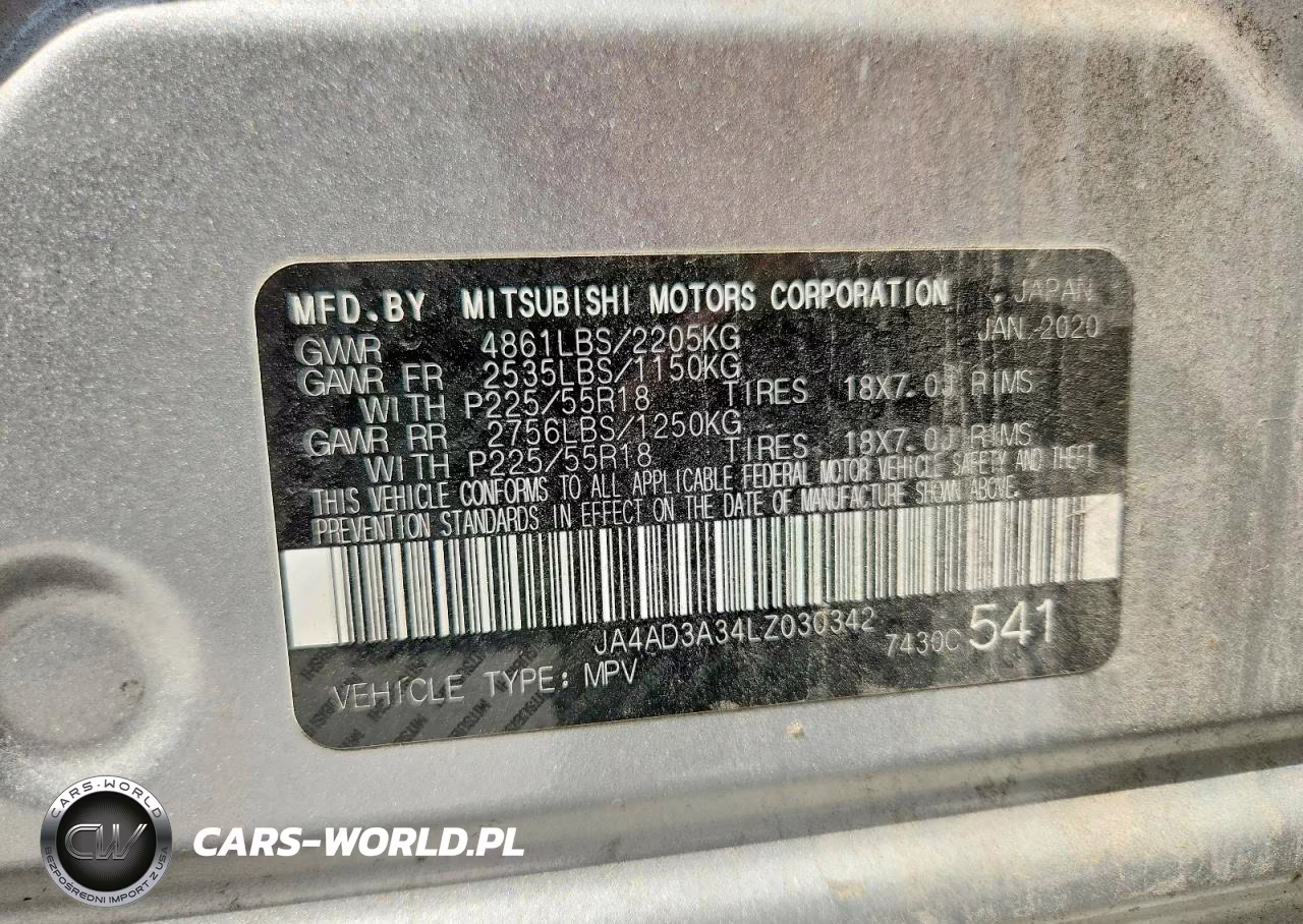 2020 Mitsubishi Outlander Se VIN:JA4AD3A34LZ030342 - 13