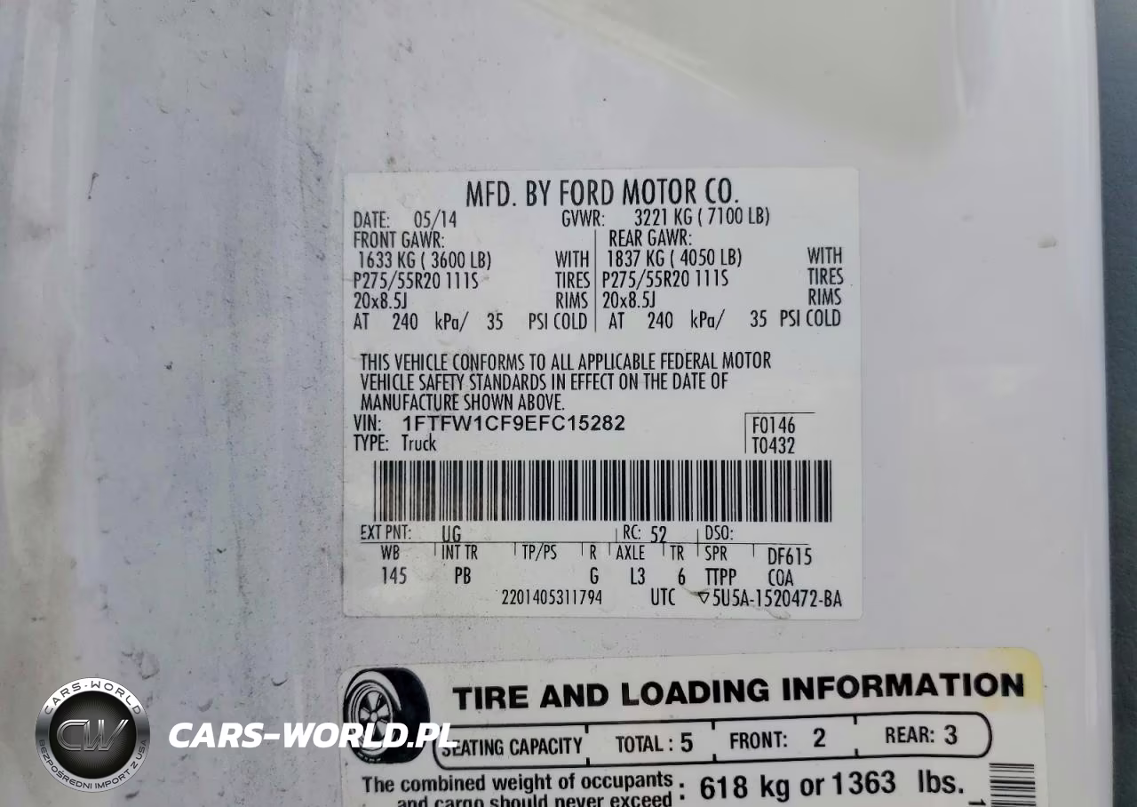 2014 Ford F150 Supercrew VIN:1FTFW1CF9EFC15282 - 12