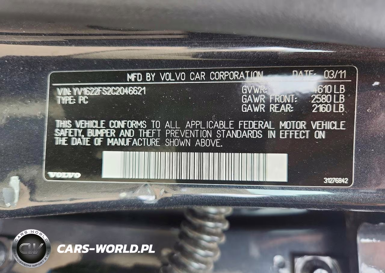 2012 Volvo S60 T5 VIN:YV1622FS2C2046621 - 12