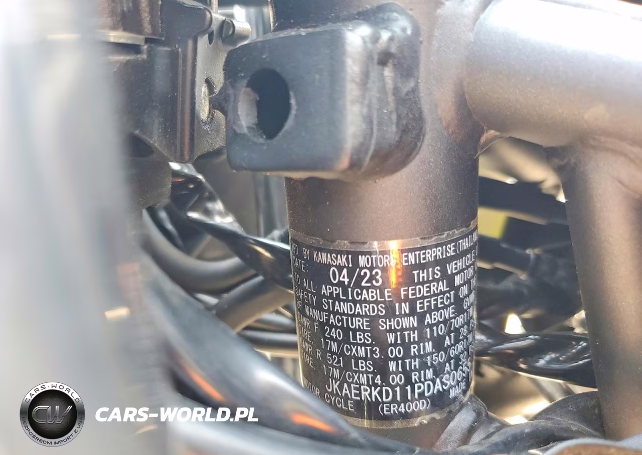 2023 Kawasaki Er400 D VIN:JKAERKD11PDAS0655 - 9