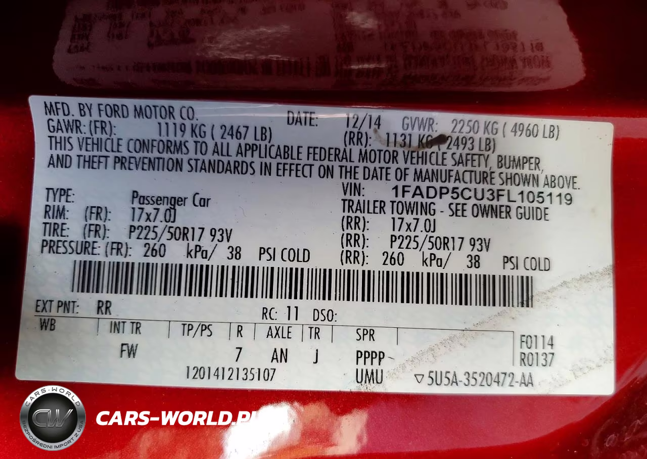2015 Ford C-Max Premium Sel VIN:1FADP5CU3FL105119 - 13