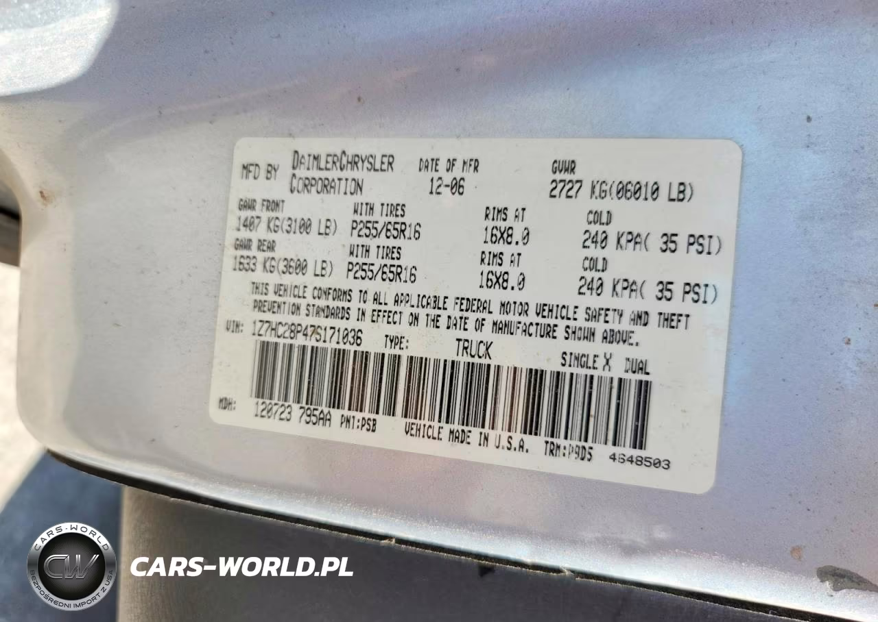 2007 MITSUBISHI RAIDER SE VIN:1Z7HC28P47S171036 - 12