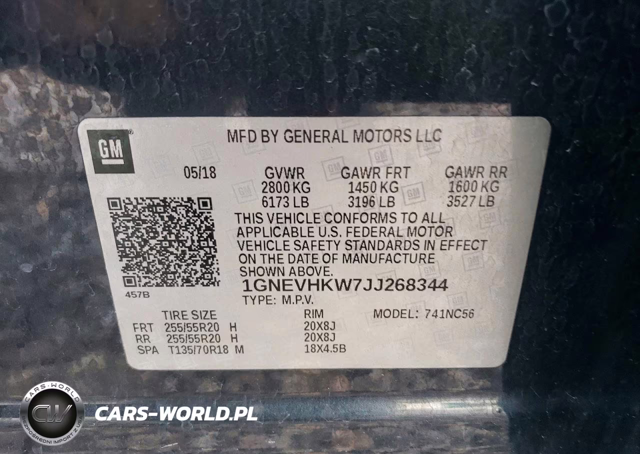 2018 Chevrolet Traverse Lt VIN:1GNEVHKW7JJ268344 - 13