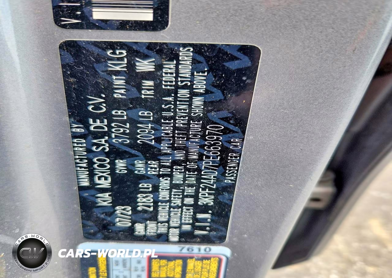 2023 Kia Forte Lxs VIN:3KPF24AD7PE663970 - 12