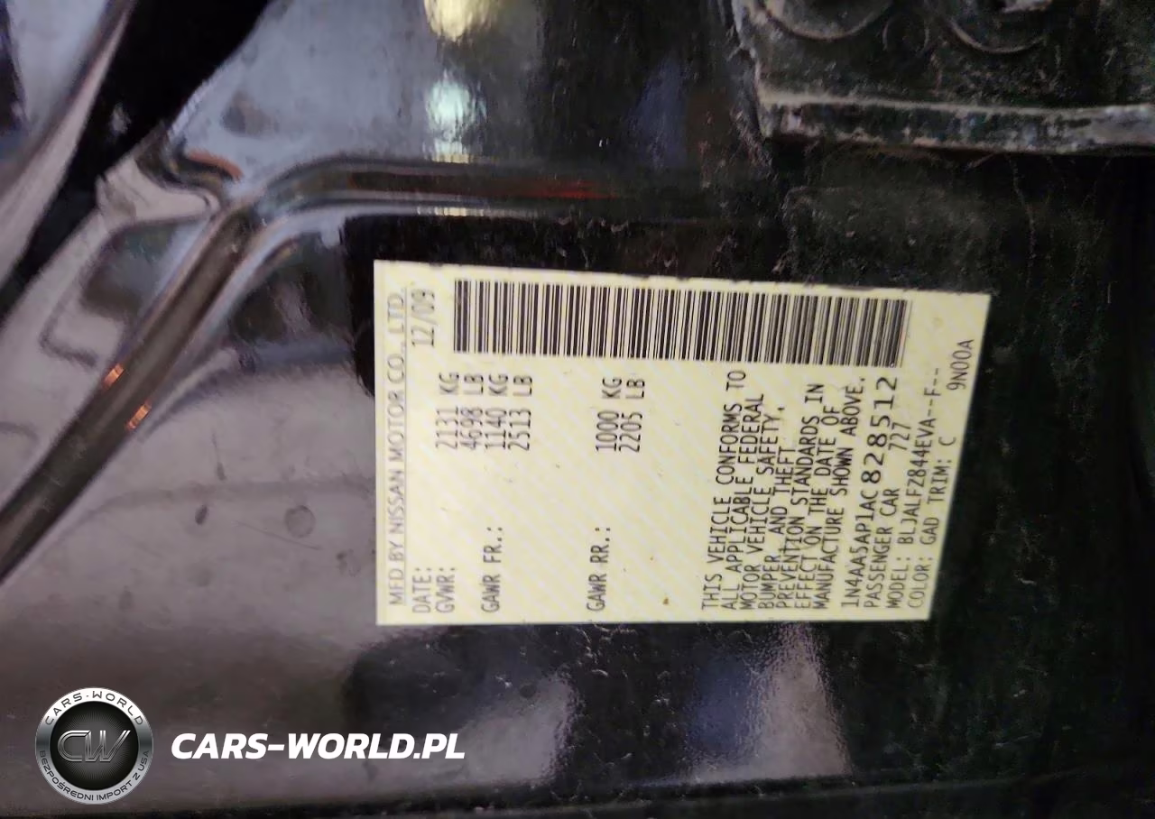 2010 Nissan Maxima 3.5 S VIN:1N4AA5AP1AC828512 - 12