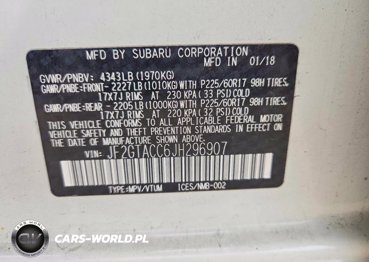2018 Subaru Crosstrek Premium VIN:JF2GTACC6JH296907 - 13