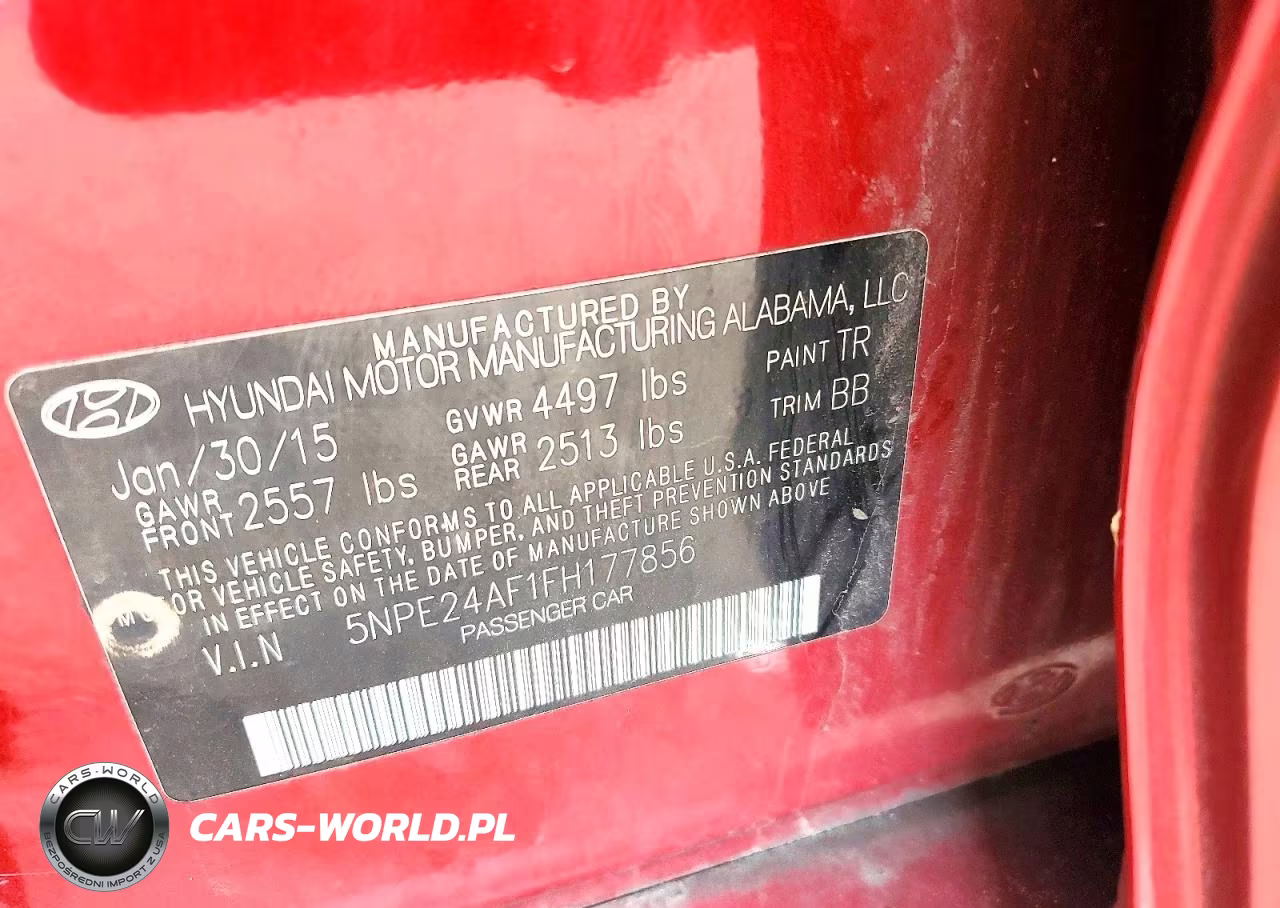 2015 Hyundai Sonata Se VIN:5NPE24AF1FH177856 - 12
