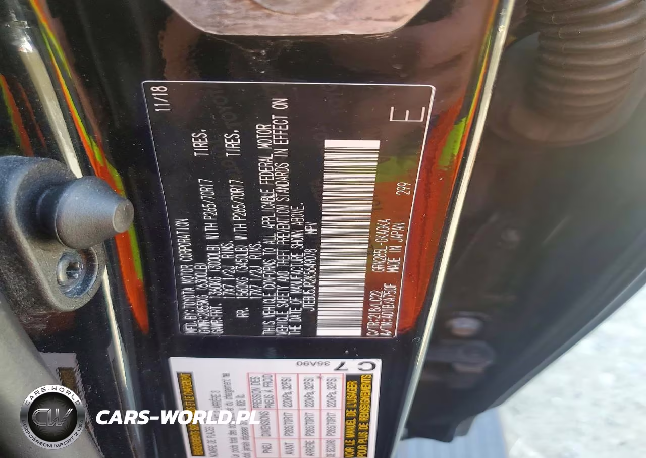 2019 Toyota 4Runner Trd Off-Road Premium VIN:JTEBU5JR2K5649078 - 12