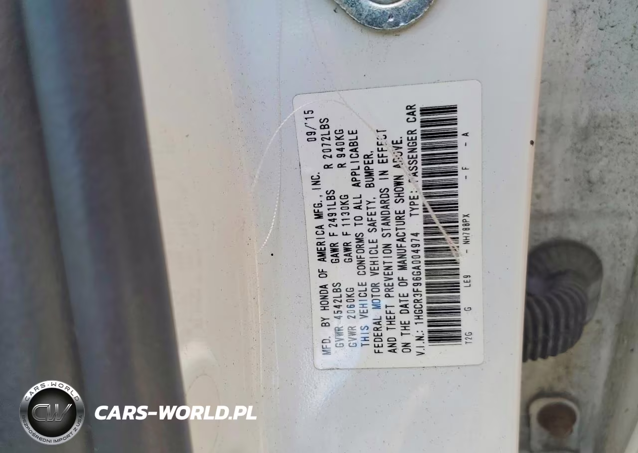 2016 Honda Accord Touring VIN:1HGCR3F96GA004974 - 12