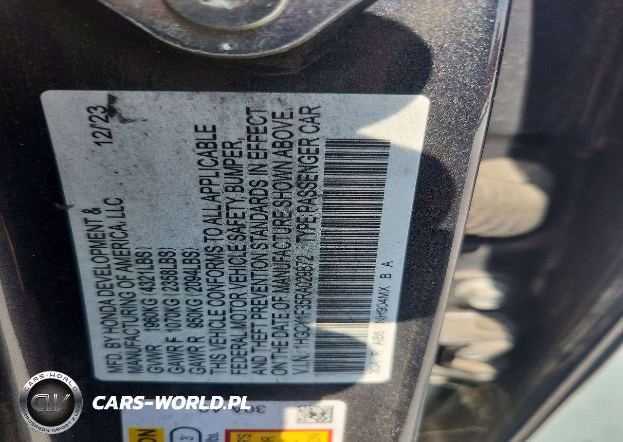 2024 Honda Accord Ex VIN:1HGCY1F35RA029872 - 12