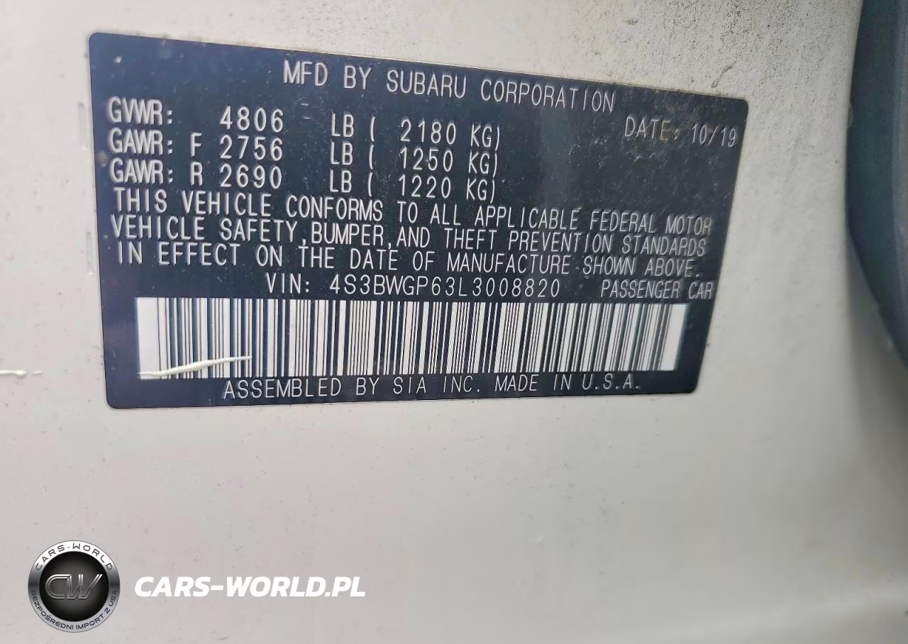 2020 Subaru Legacy Touring Xt VIN:4S3BWGP63L3008820 - 13