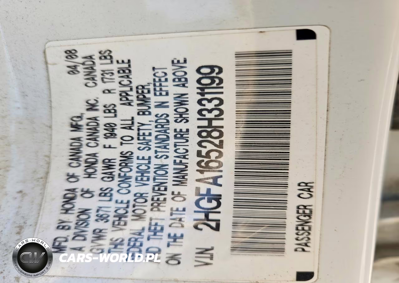 2008 Honda Civic Lx VIN:2HGFA16528H331199 - 12