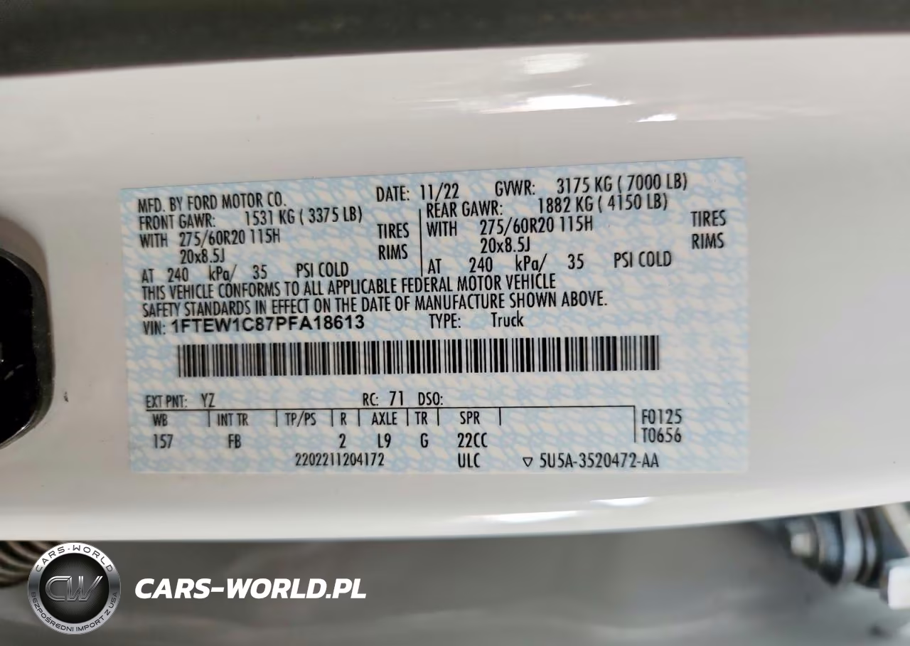 2023 Ford F150 Supercrew VIN:1FTEW1C87PFA18613 - 13