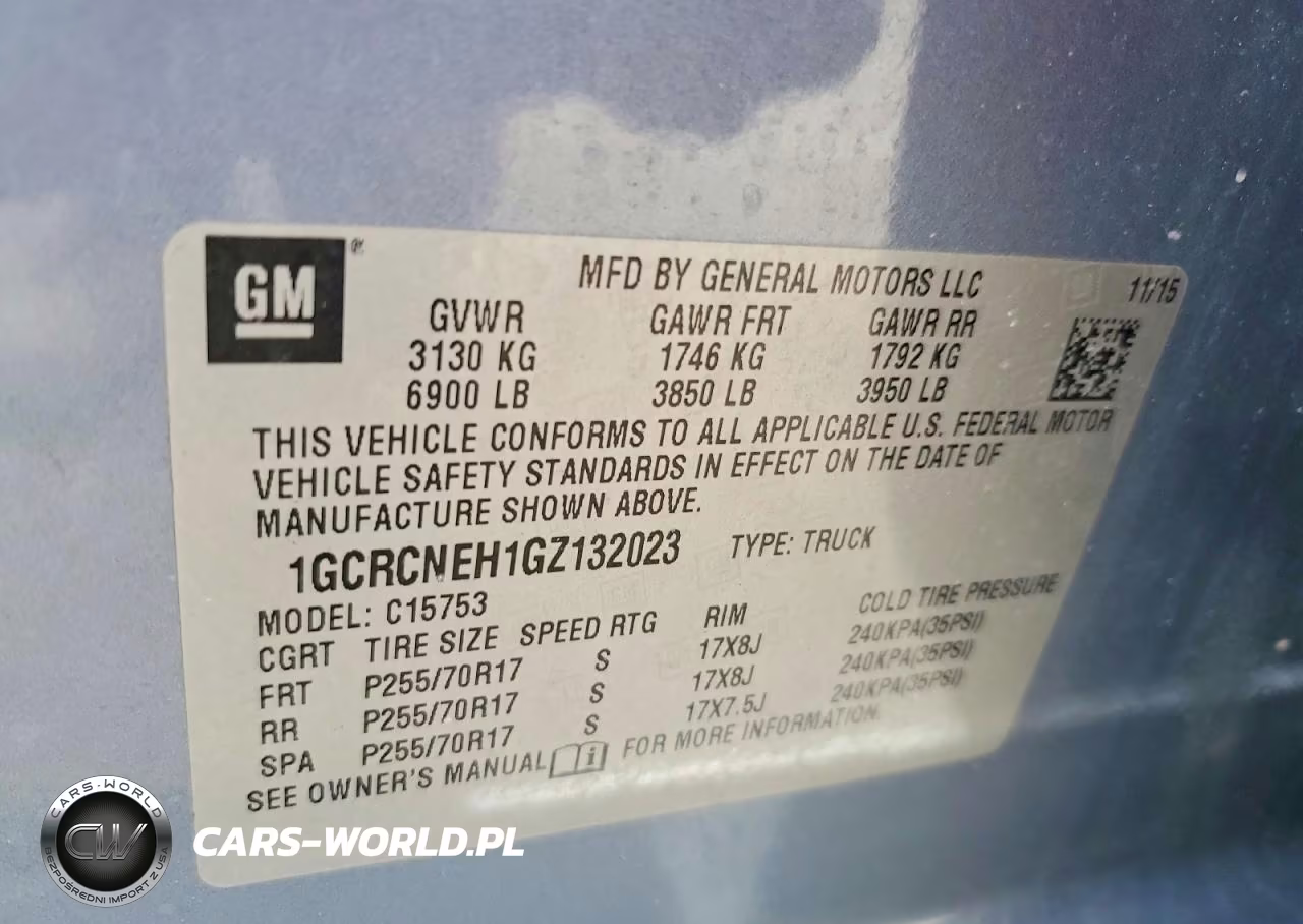 2016 Chevrolet Uk VIN:1GCRCNEH1GZ132023 - 13