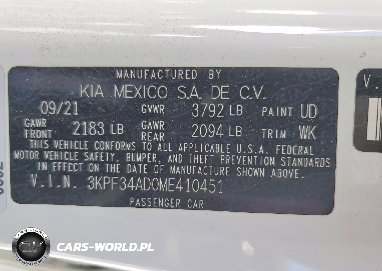 2021 Kia Forte Gt Line VIN:3KPF34AD0ME410451 - 12