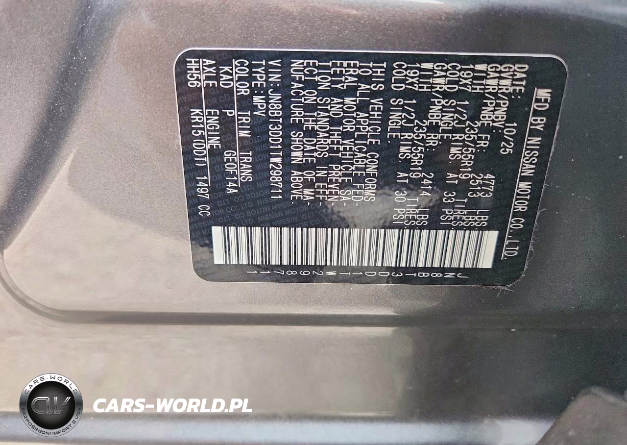 2026 Nissan Rogue Platinum VIN:JN8BT3DD1TW298711 - 13