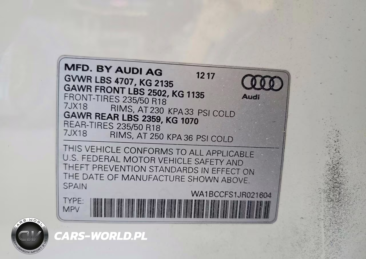 2018 Audi Q3 Premium VIN:WA1BCCFS1JR021604 - 13
