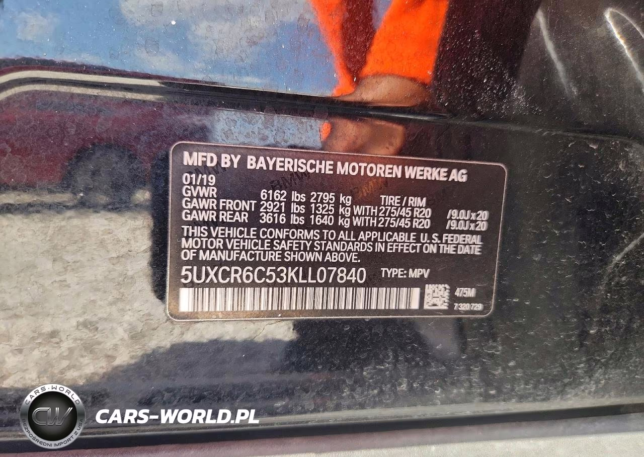 2019 BMW X5 xDrive40I VIN:5UXCR6C53KLL07840 - 13
