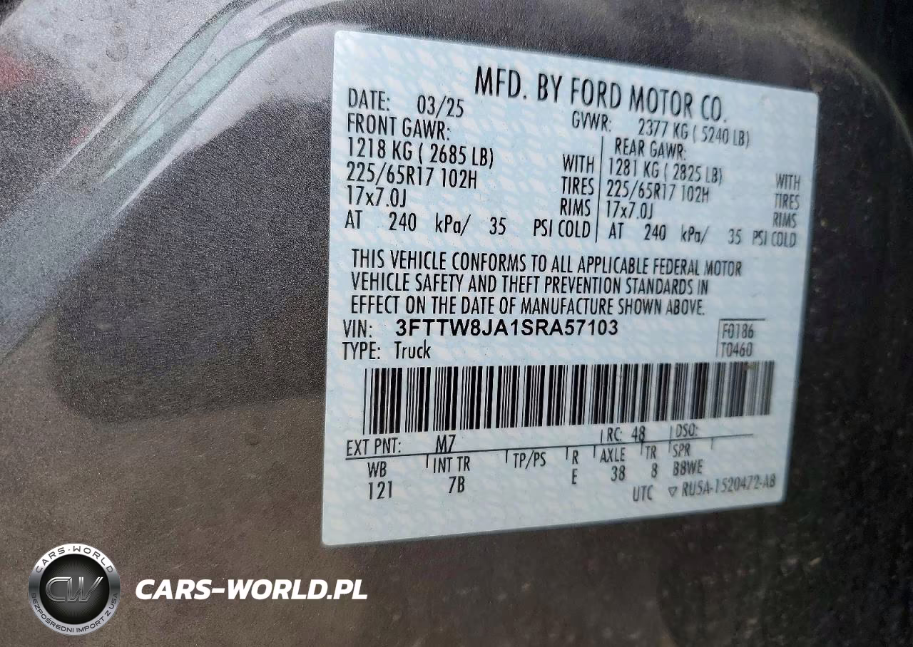 2025 Ford Maverick Xlt VIN:3FTTW8JA1SRA57103 - 12