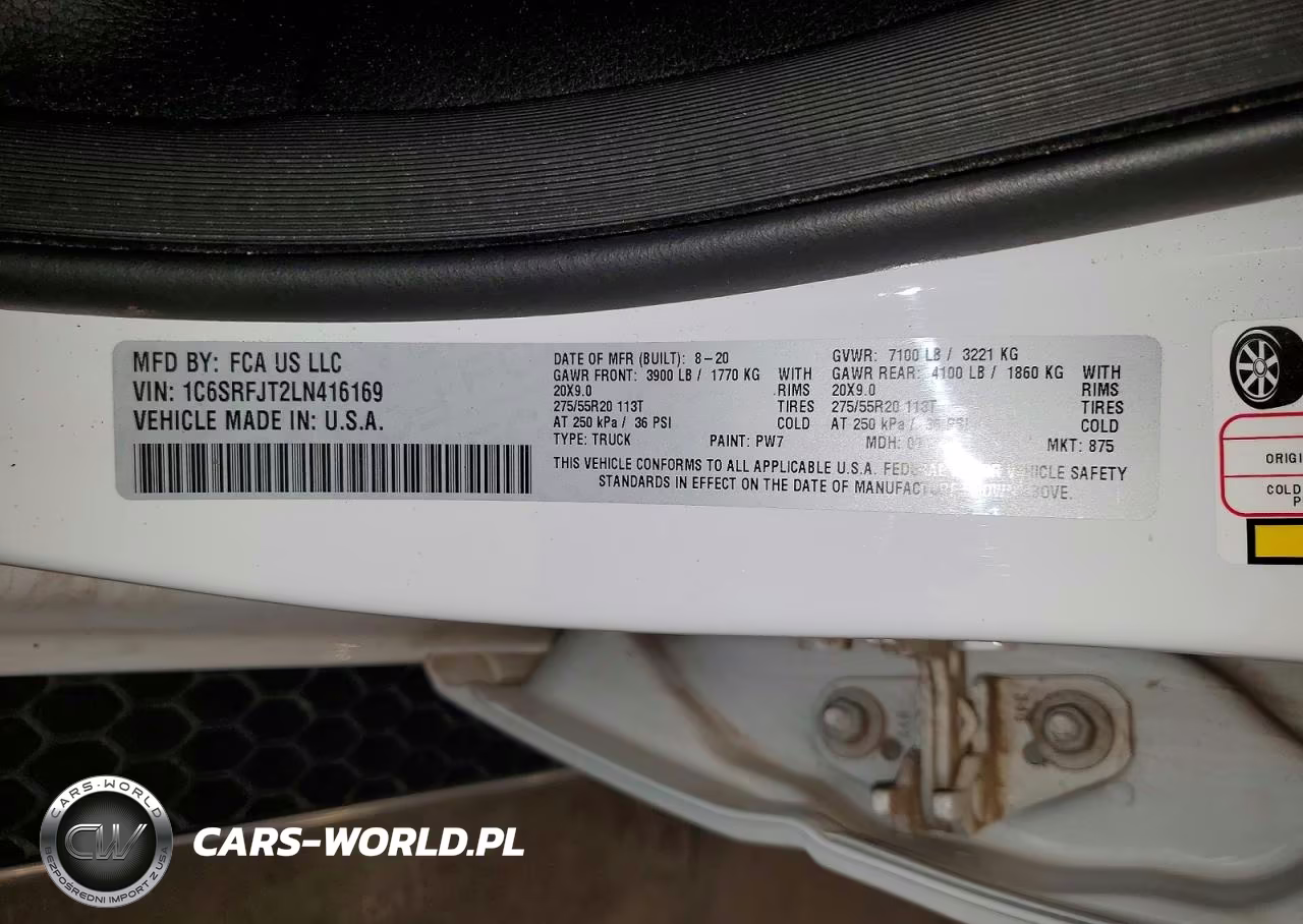 2020 Ram 1500 Laramie VIN:1C6SRFJT2LN416169 - 12