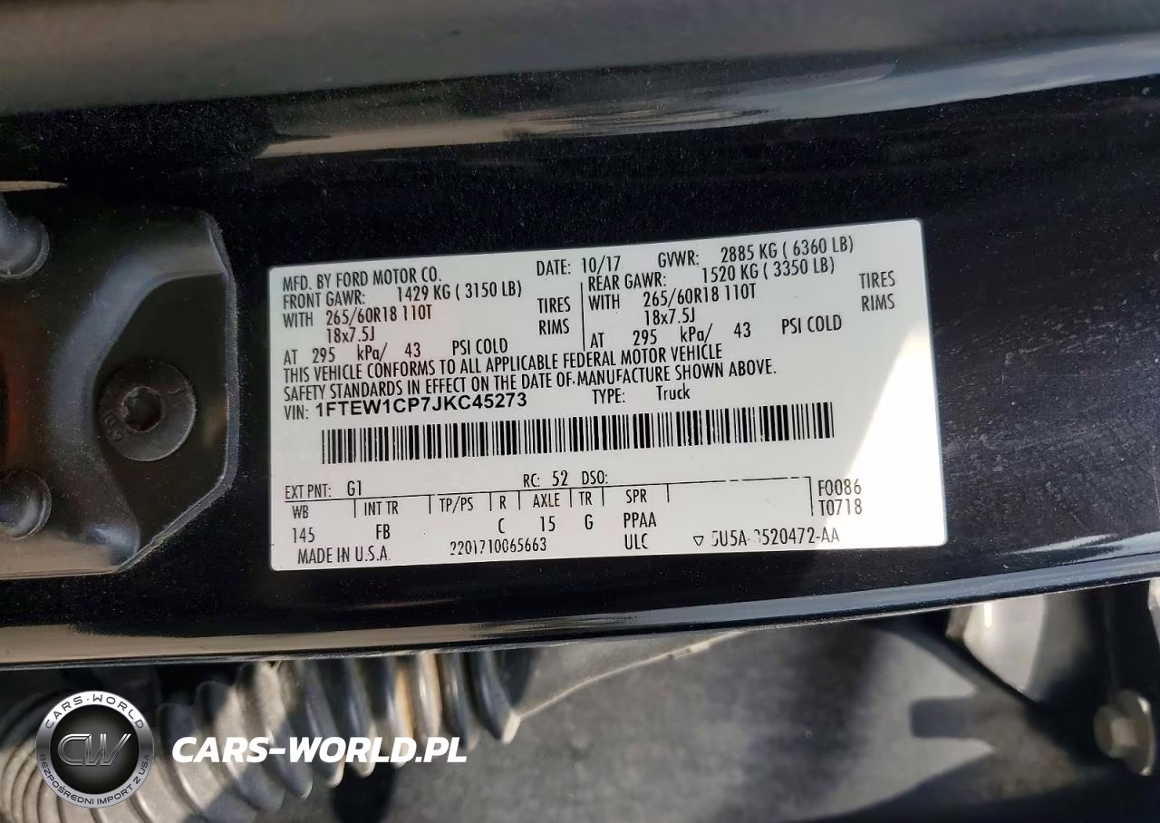2018 Ford F150 Supercrew VIN:1FTEW1CP7JKC45273 - 13