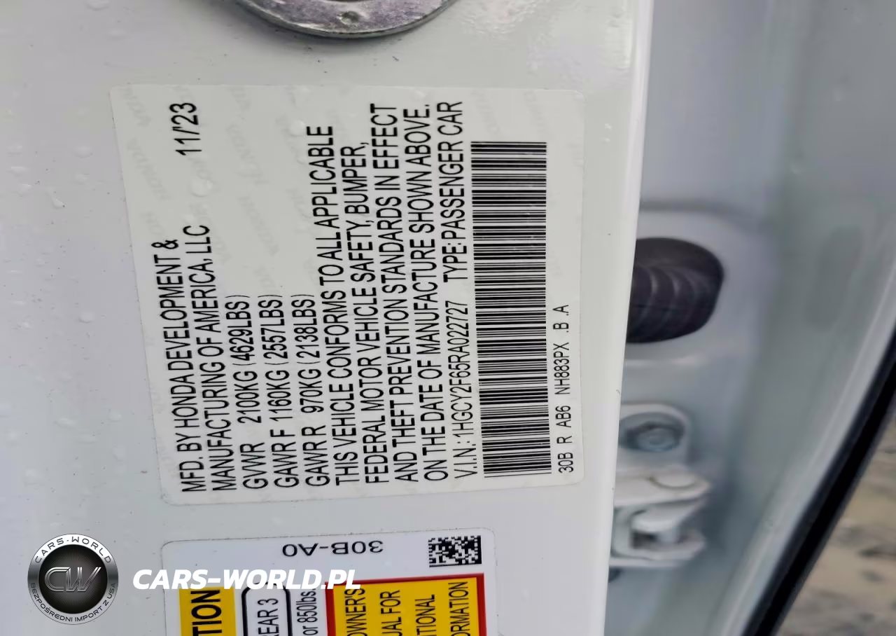 2024 Honda Accord Hybrid Exl VIN:1HGCY2F65RA022727 - 12