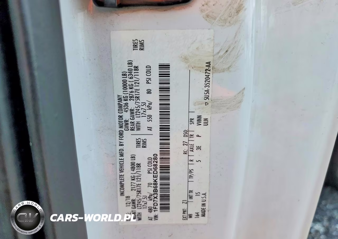 2019 Ford F350 Super Duty VIN:1FD7X3B68KED68280 - 12