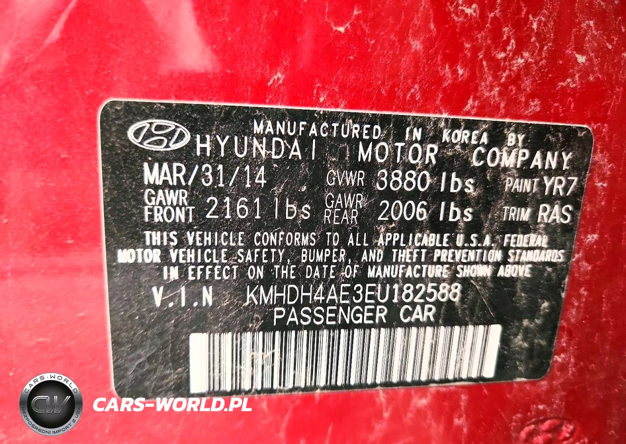 2014 Hyundai Elantra Se VIN:KMHDH4AE3EU182588 - 12