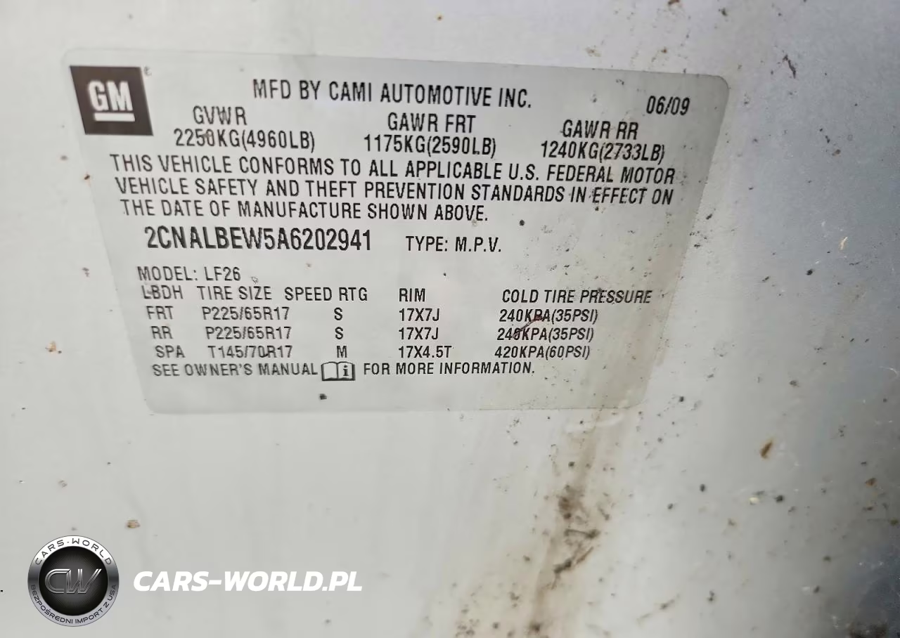 2010 Chevrolet Equinox Ls VIN:2CNALBEW5A6202941 - 13