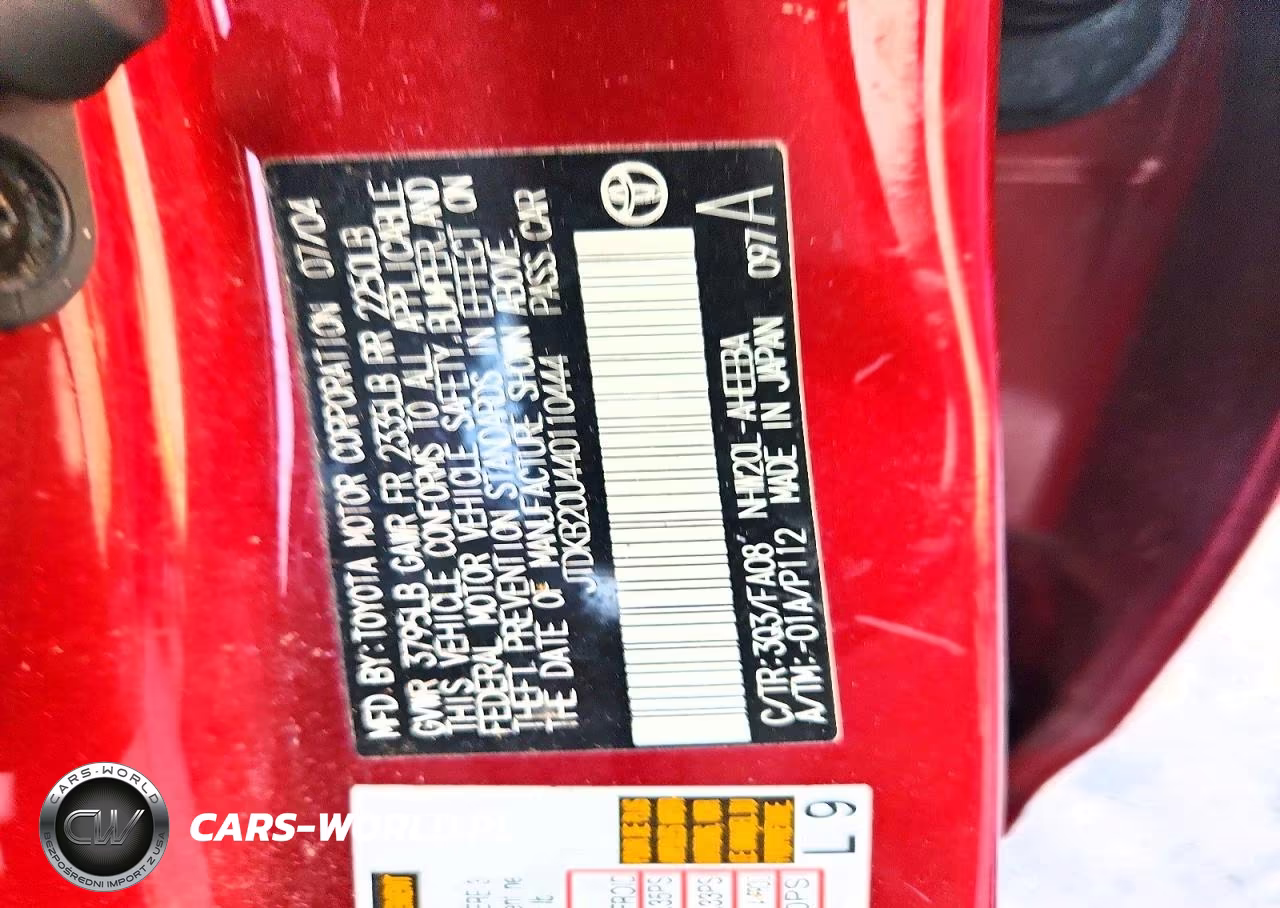 2004 Toyota Prius Base VIN:JTDKB20U440110444 - 13