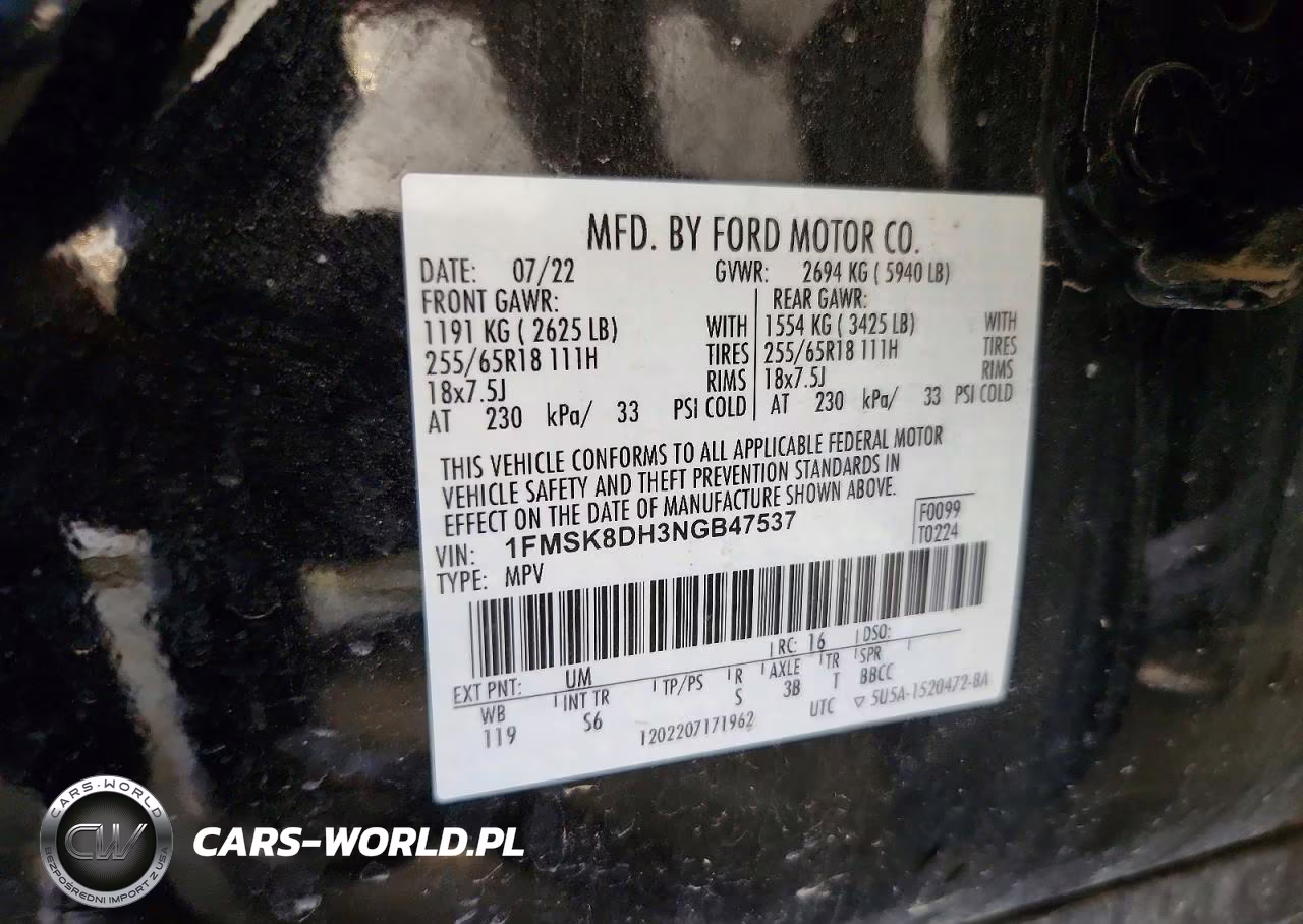 2022 Ford Explorer Xlt VIN:1FMSK8DH3NGB47537 - 14