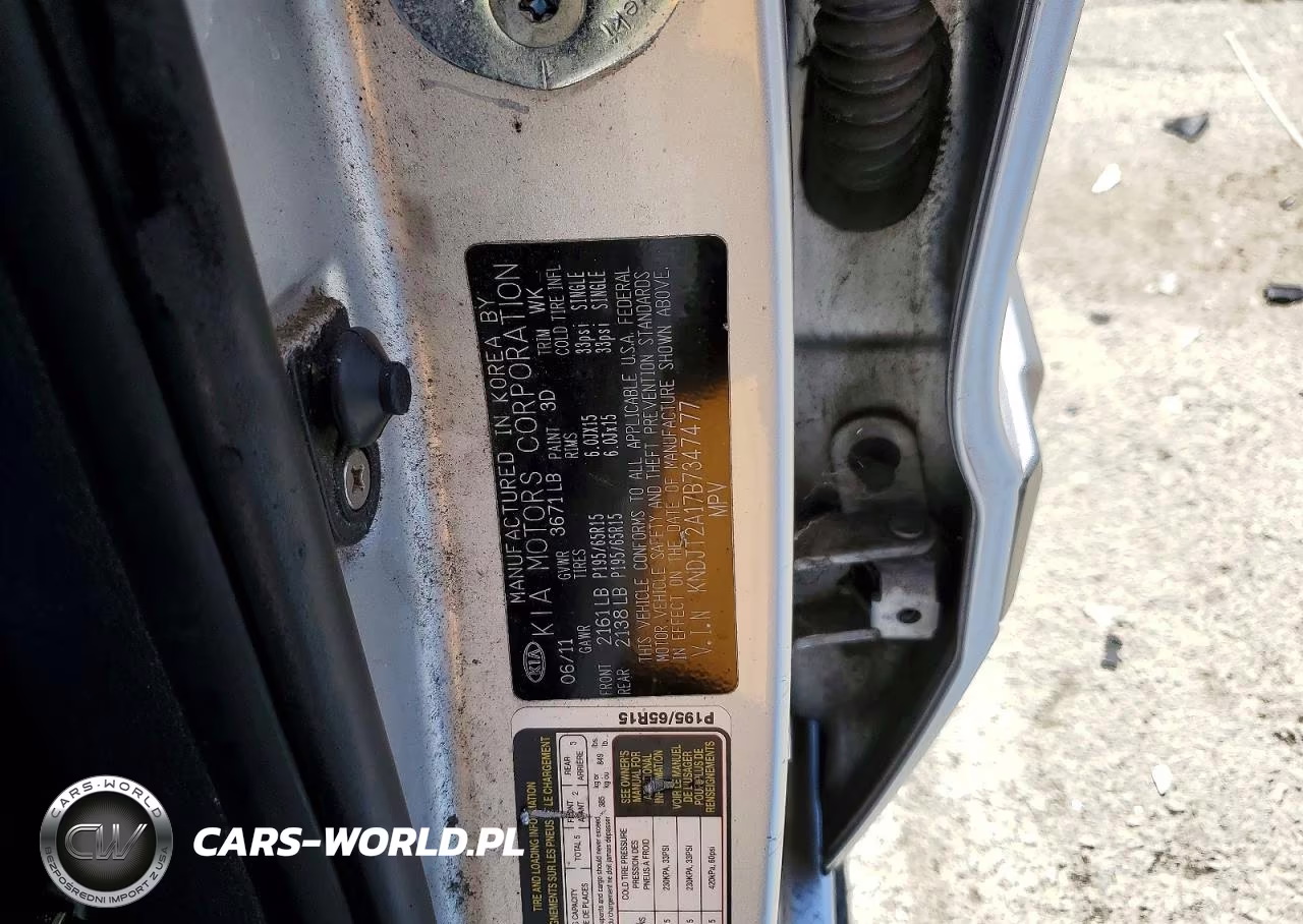 2011 Kia Soul Base VIN:KNDJT2A17B7347477 - 12