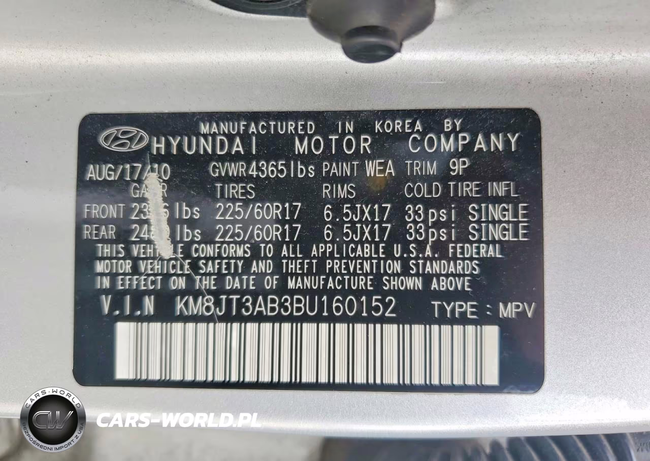 2011 Hyundai Tucson Gl VIN:KM8JT3AB3BU160152 - 13
