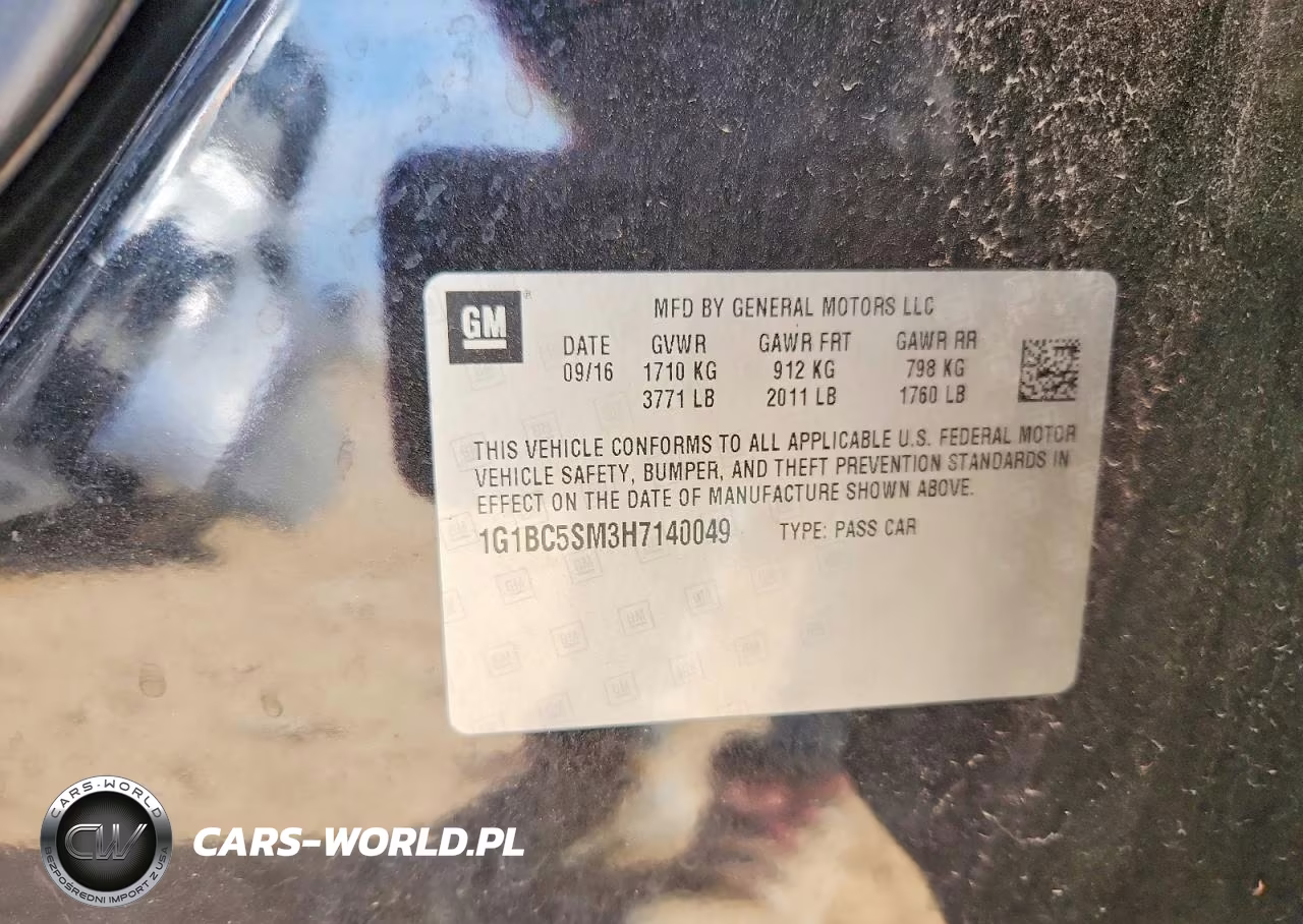 2017 Chevrolet Cruze Ls VIN:1G1BC5SM3H7140049 - 12