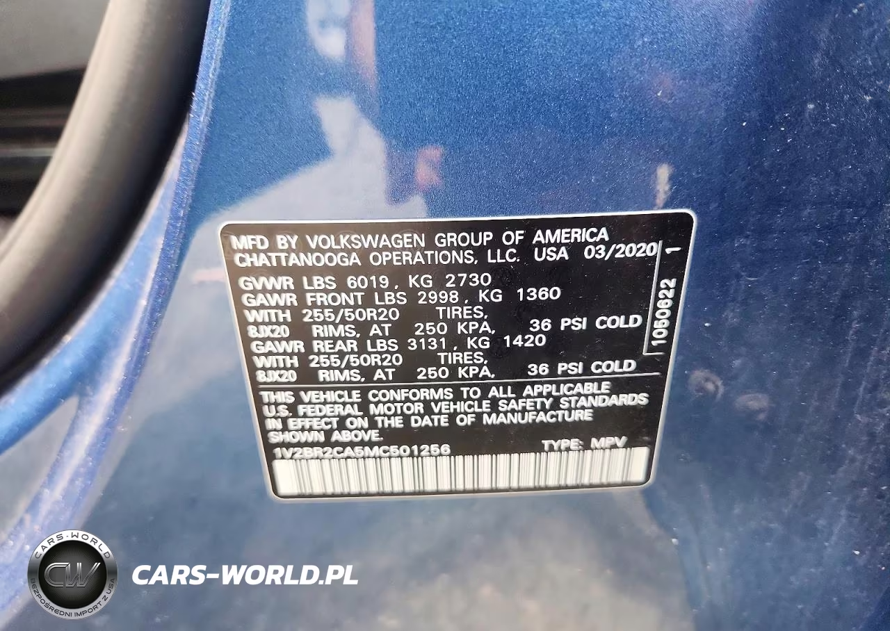 2021 Volkswagen Atlas Sel VIN:1V2BR2CA5MC501256 - 12