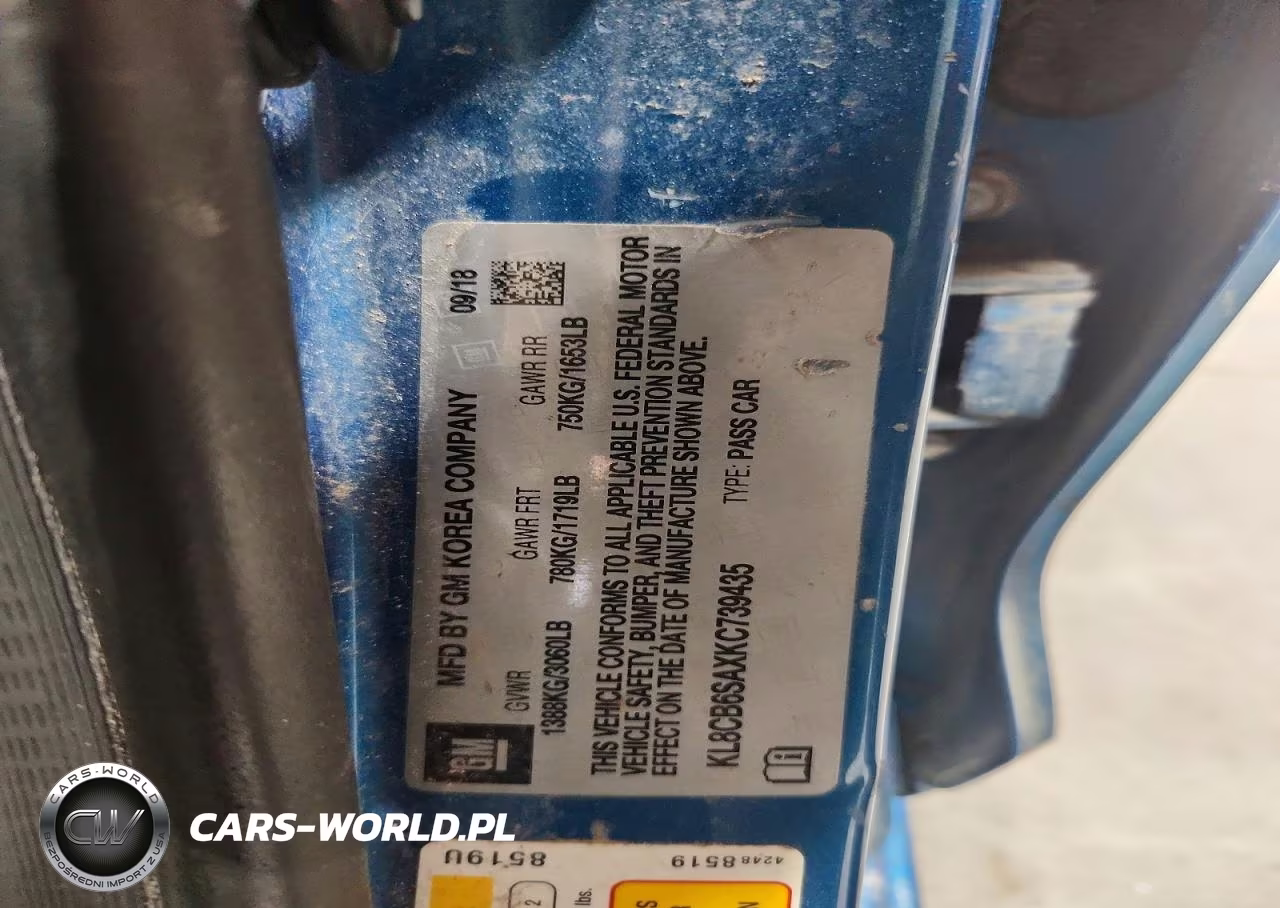 2019 Chevrolet Spark Ls VIN:KL8CB6SAXKC739435 - 13