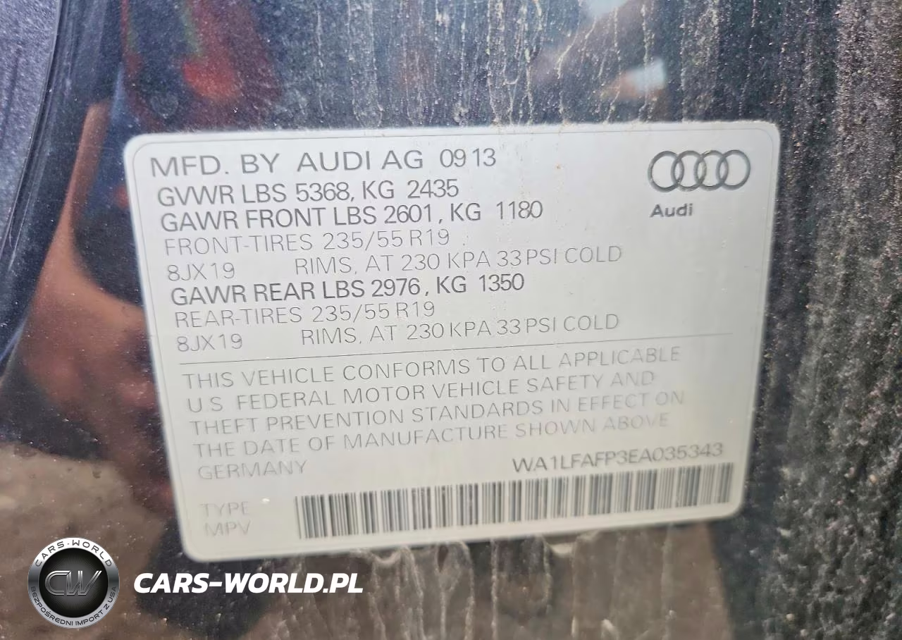 2014 Audi Q5 Premium Plus VIN:WA1LFAFP3EA035343 - 12