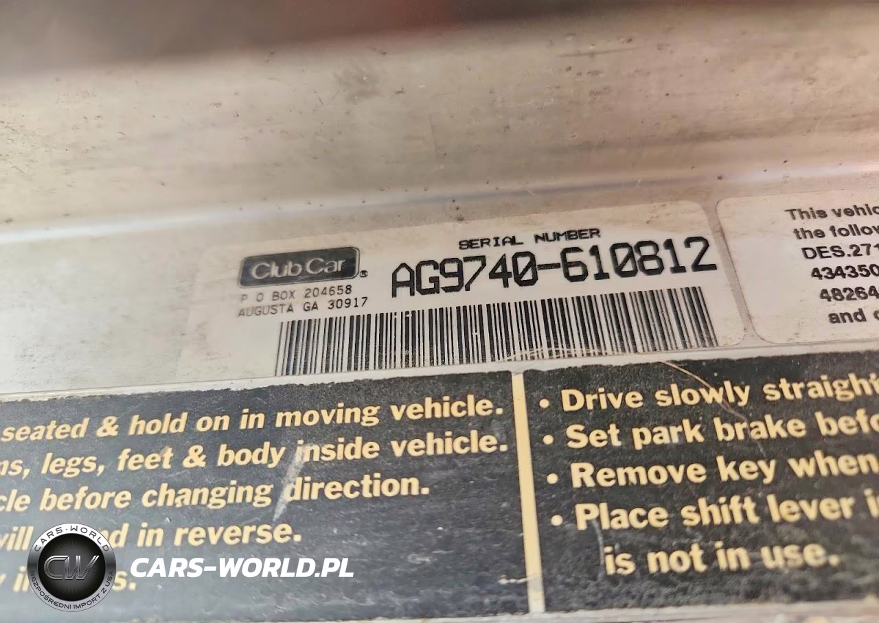 1997 Club Car VIN:AG9740610812 - 10