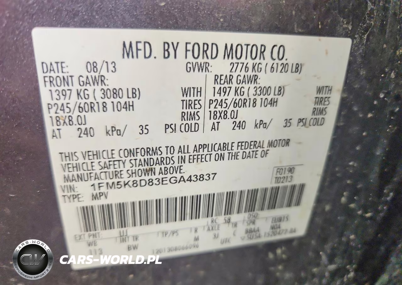 2014 Ford Explorer Xlt VIN:1FM5K8D83EGA43837 - 14