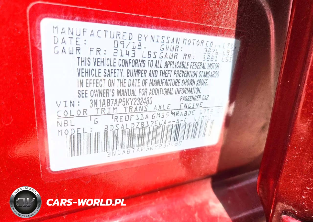 2019 Nissan Sentra Sv VIN:3N1AB7AP5KY232480 - 13