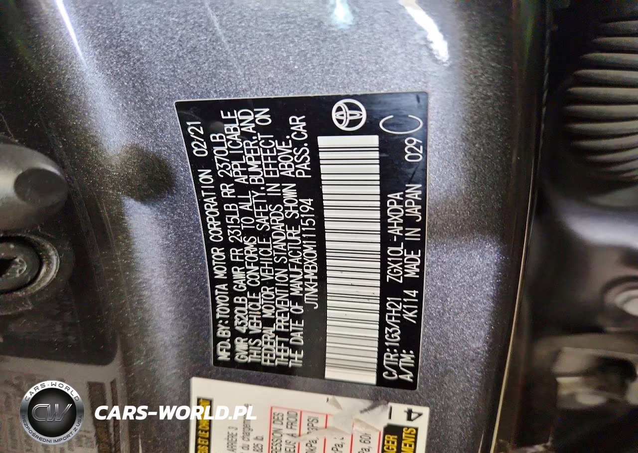 2021 Toyota C-Hr Le VIN:JTNKHMBX0M1115194 - 13