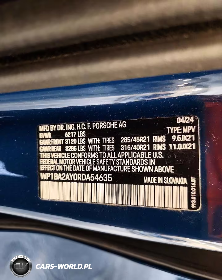 2024 Porsche Cayenne Coupe VIN:WP1BA2AY0RDA54635 - 12